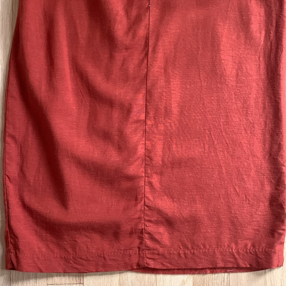 Jason Wu Rust Red Midi Tie-Waist Skirt - Picture 9 of 11